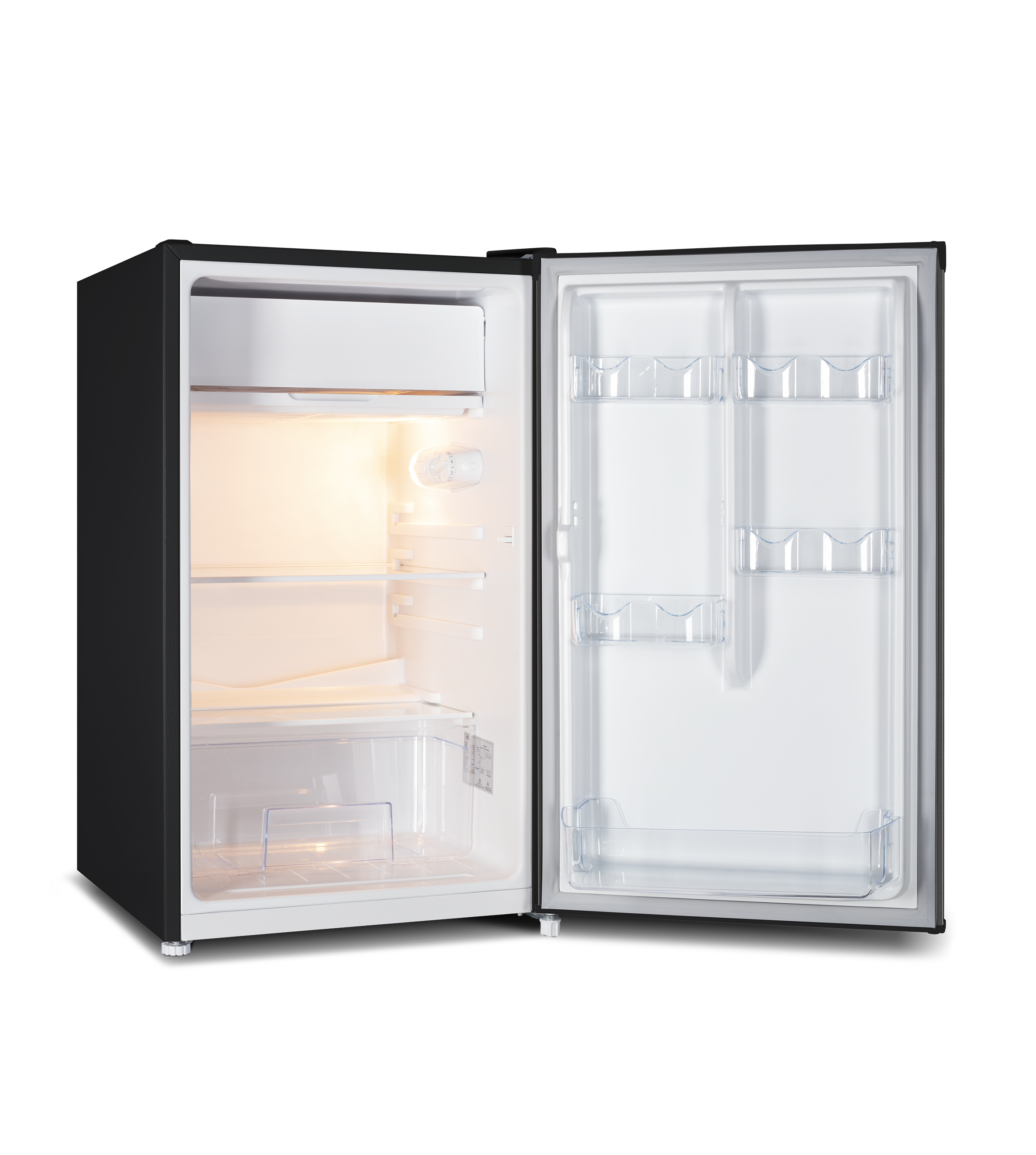 CHiQ 125L Single Door Bar Fridge Black Steel