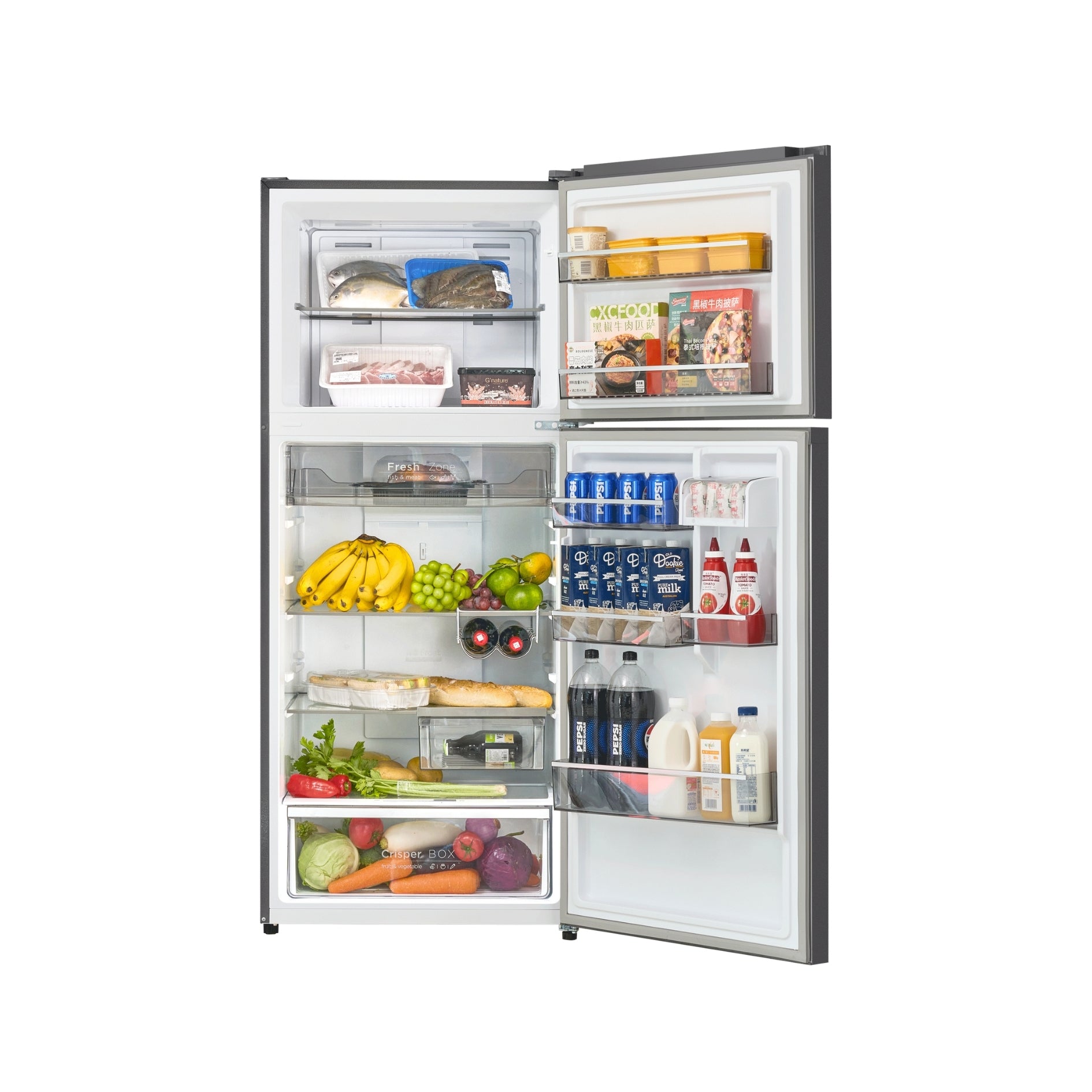 CHiQ 410L Top Mount Fridge Stainless Steel (2025)