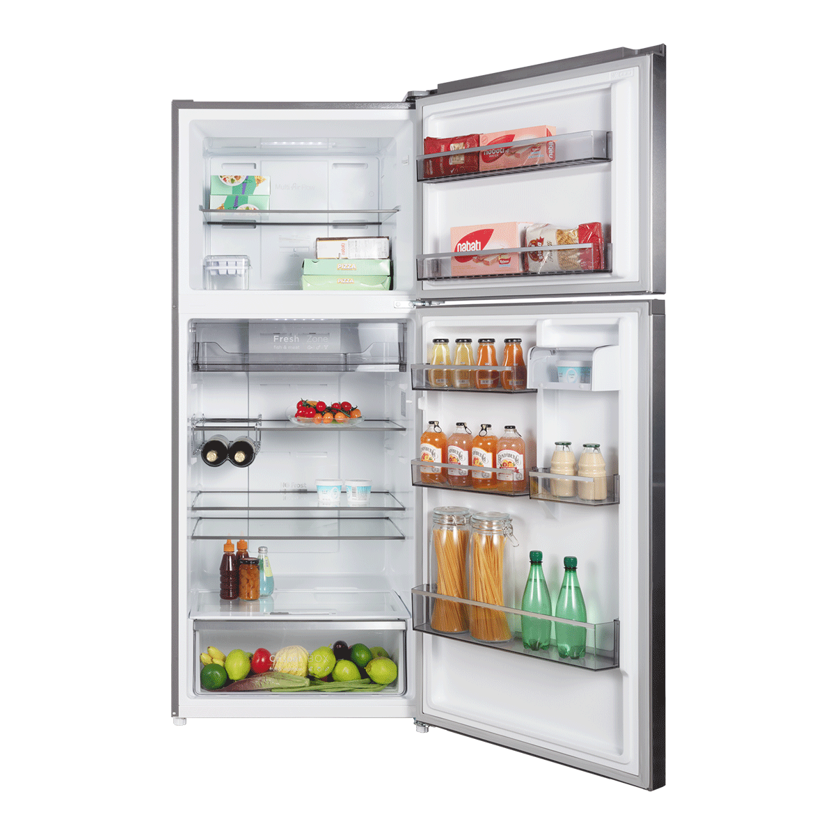 CHiQ 410L Top Mount Fridge Stainless Steel