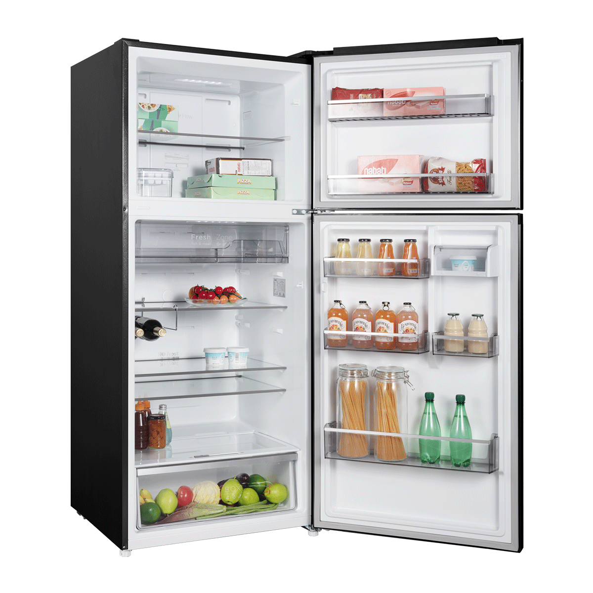 CHiQ 410L Top Mount Fridge Black Steel
