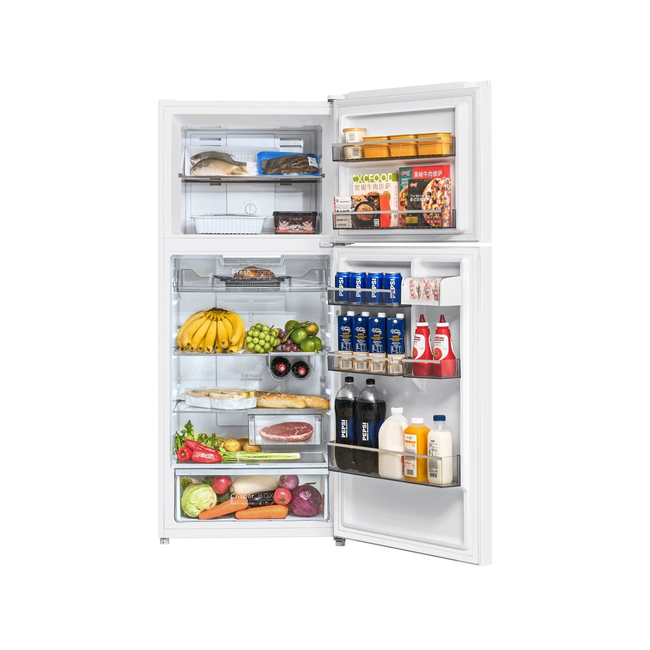 CHiQ 410L Top Mount Fridge White