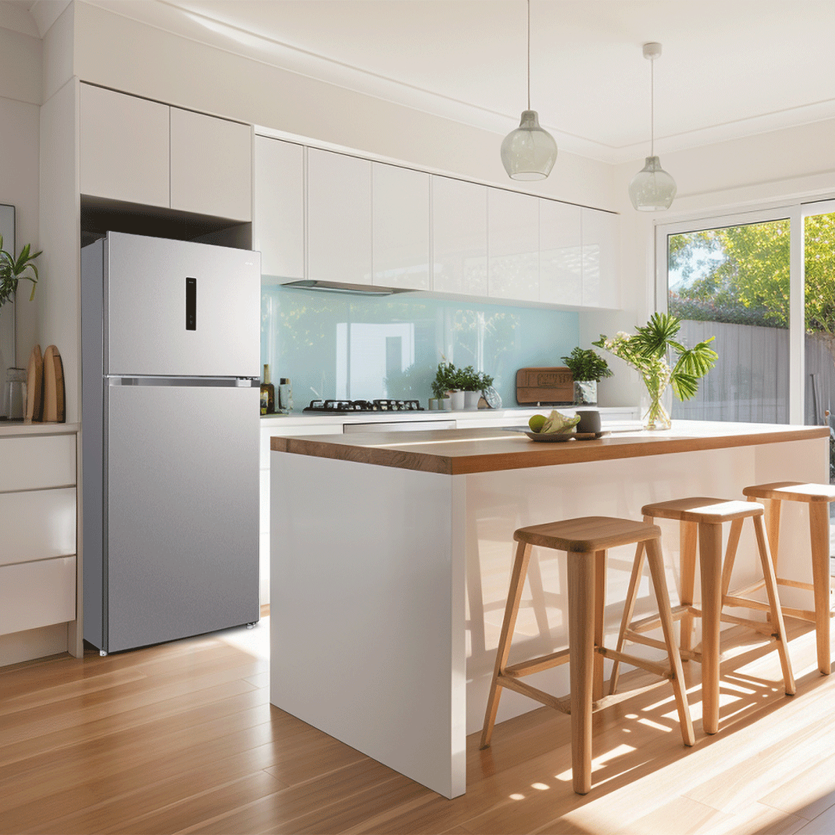 CHiQ 515L Top Mount Fridge Stainless Steel