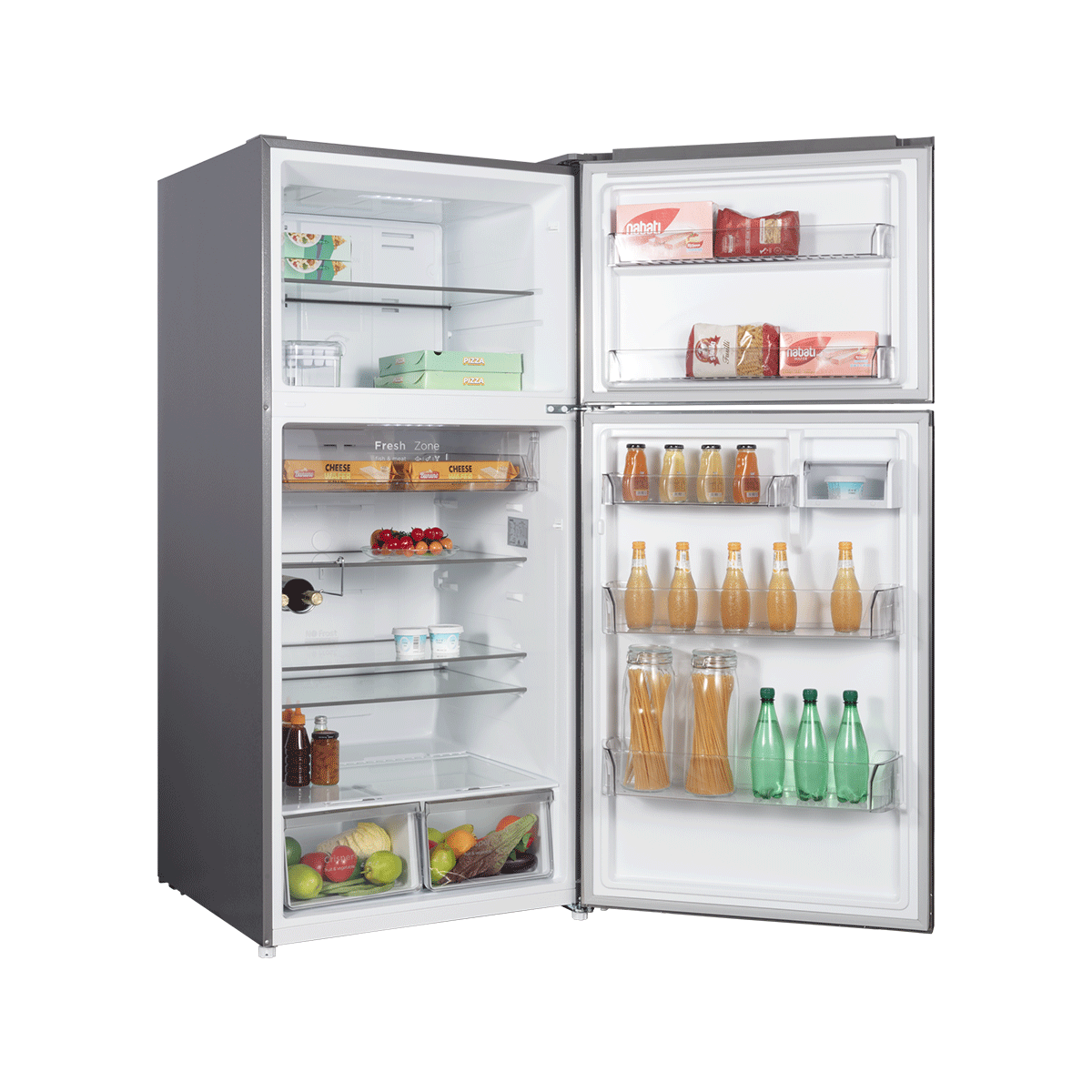CHiQ 515L Top Mount Fridge Stainless Steel