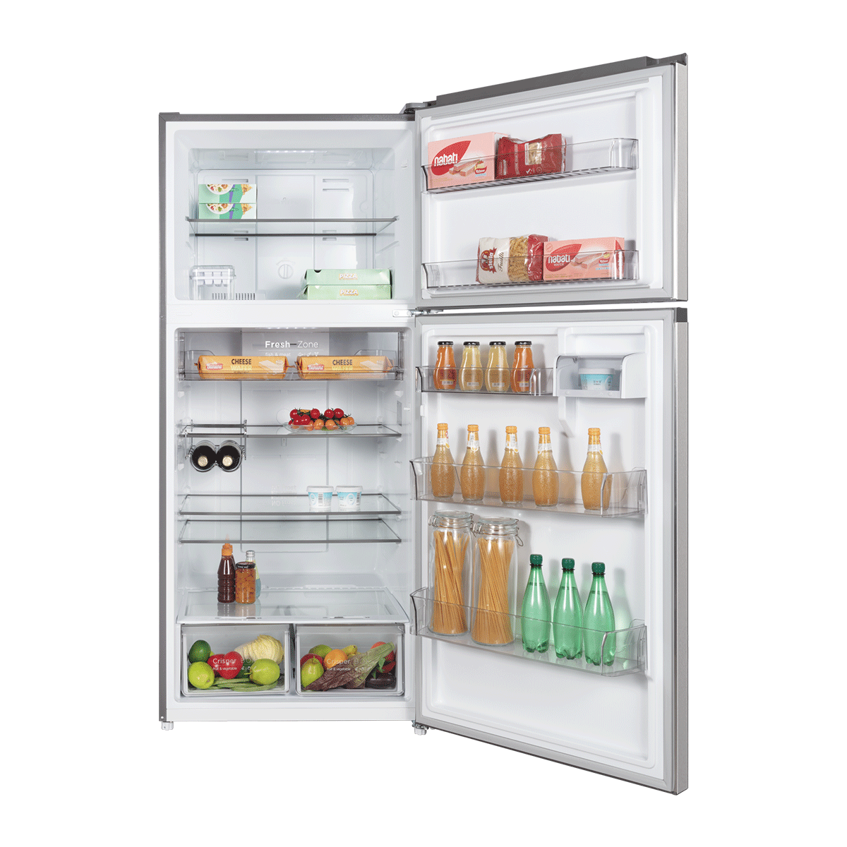 CHiQ 515L Top Mount Fridge Stainless Steel