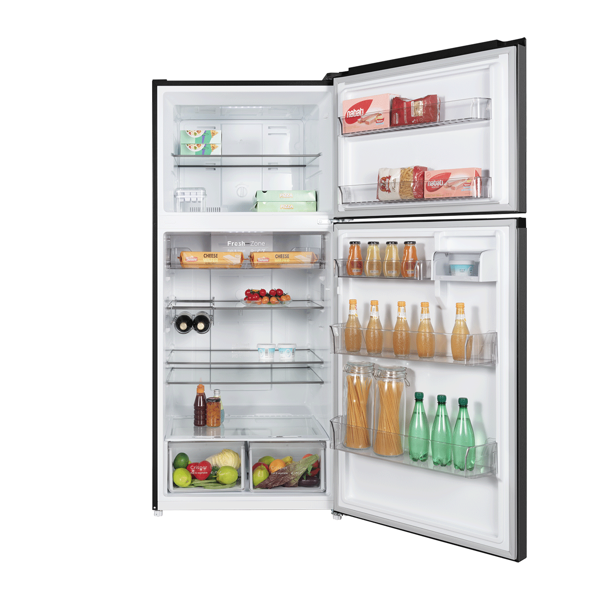 CHiQ 515L Top Mount Fridge Black Steel