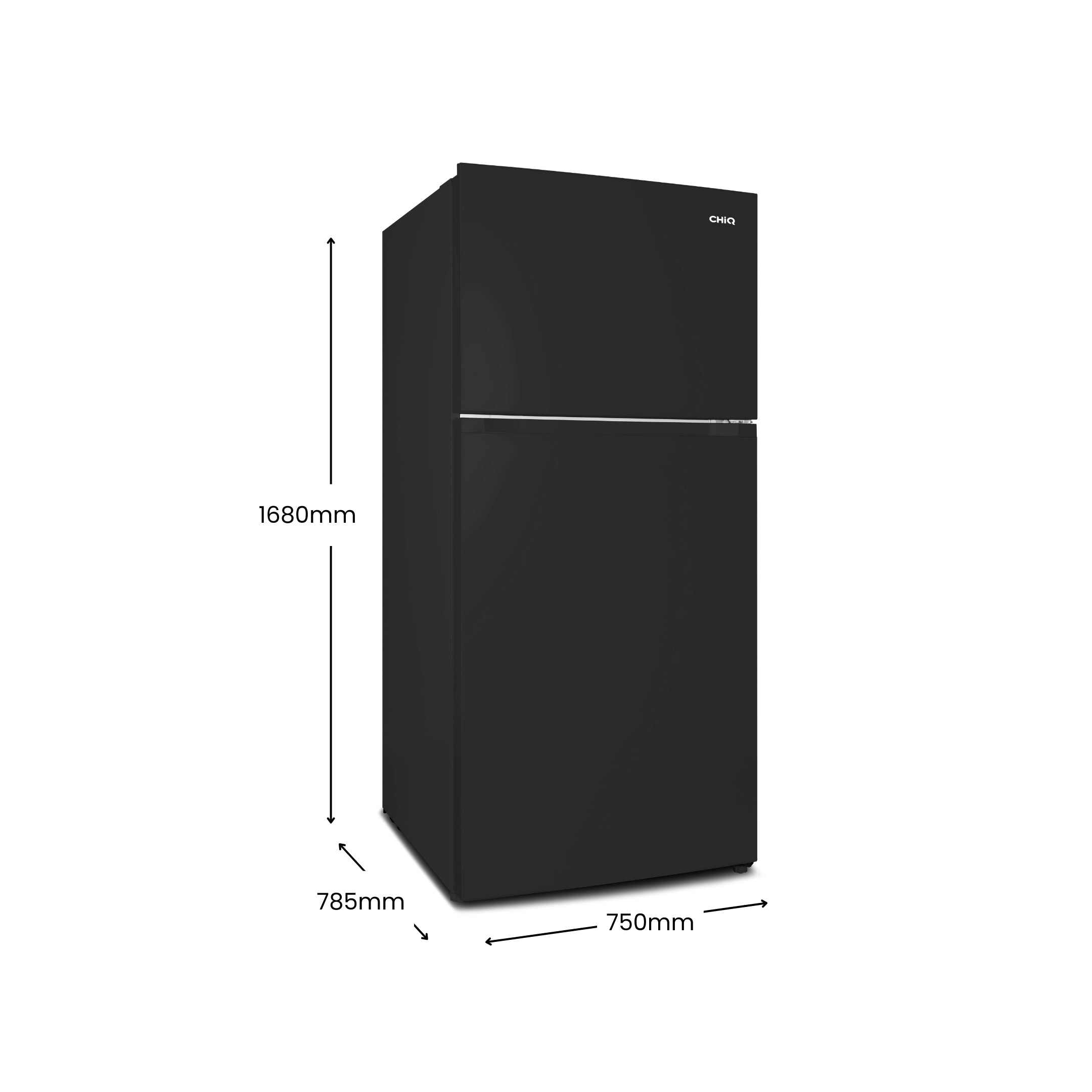 CHiQ 515L Top Mount Fridge Black