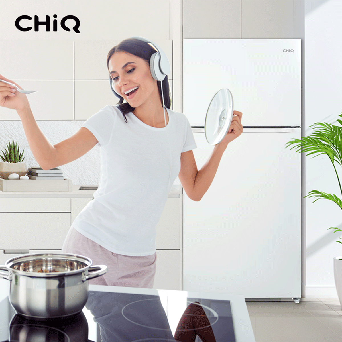 CHiQ 515L Top Mount Fridge White