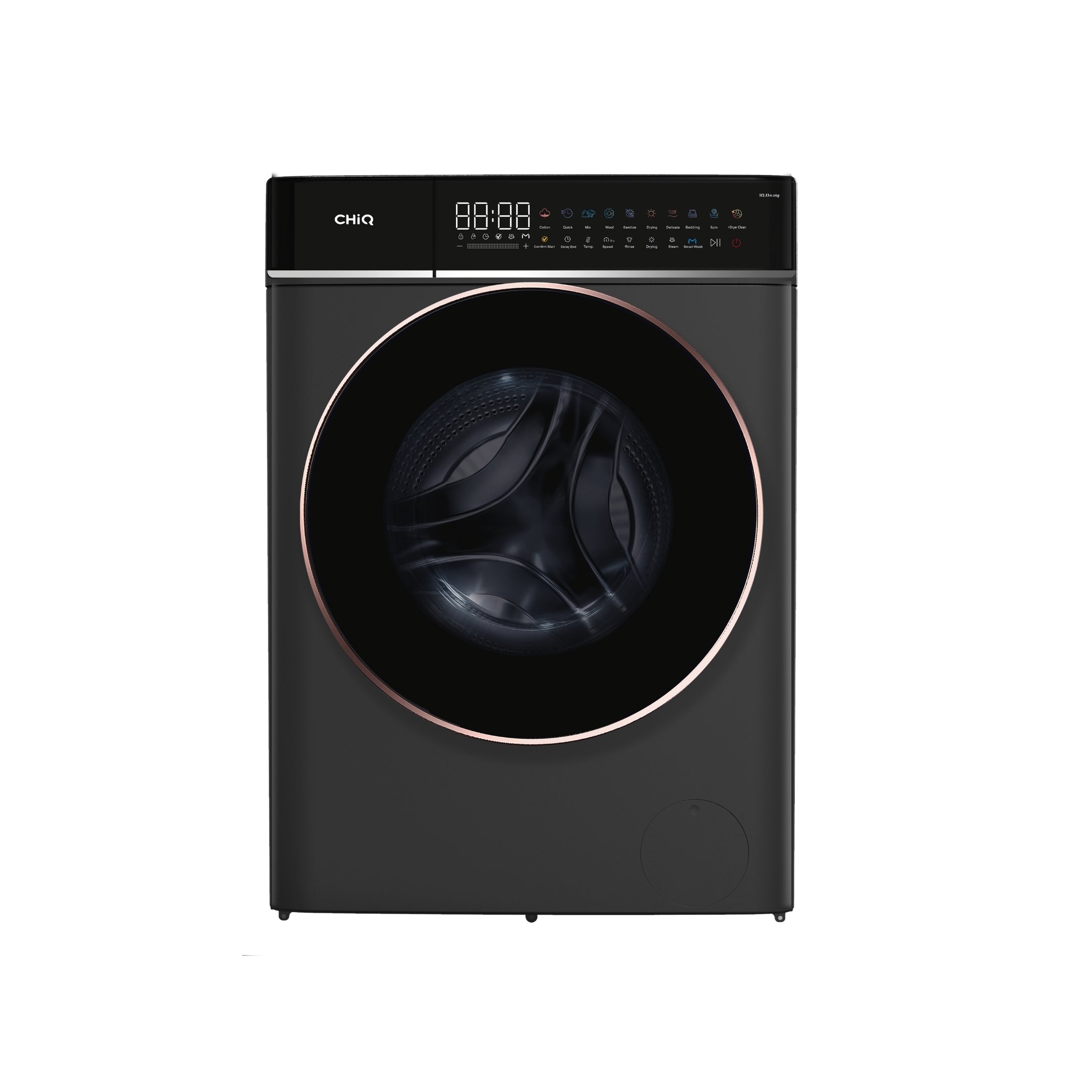 CHiQ 10Kg Front Load Washer & Dryer Combo Gun Metal