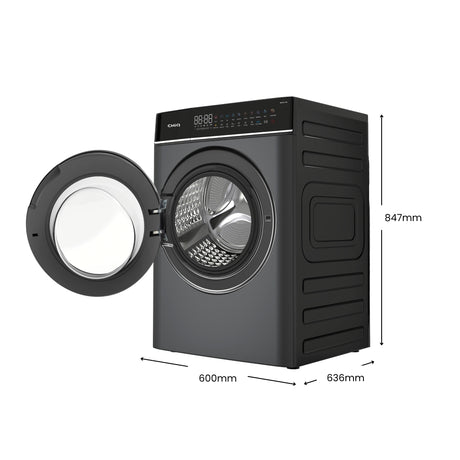 CHiQ 10Kg Front Load Washer & Dryer Combo Gun Metal