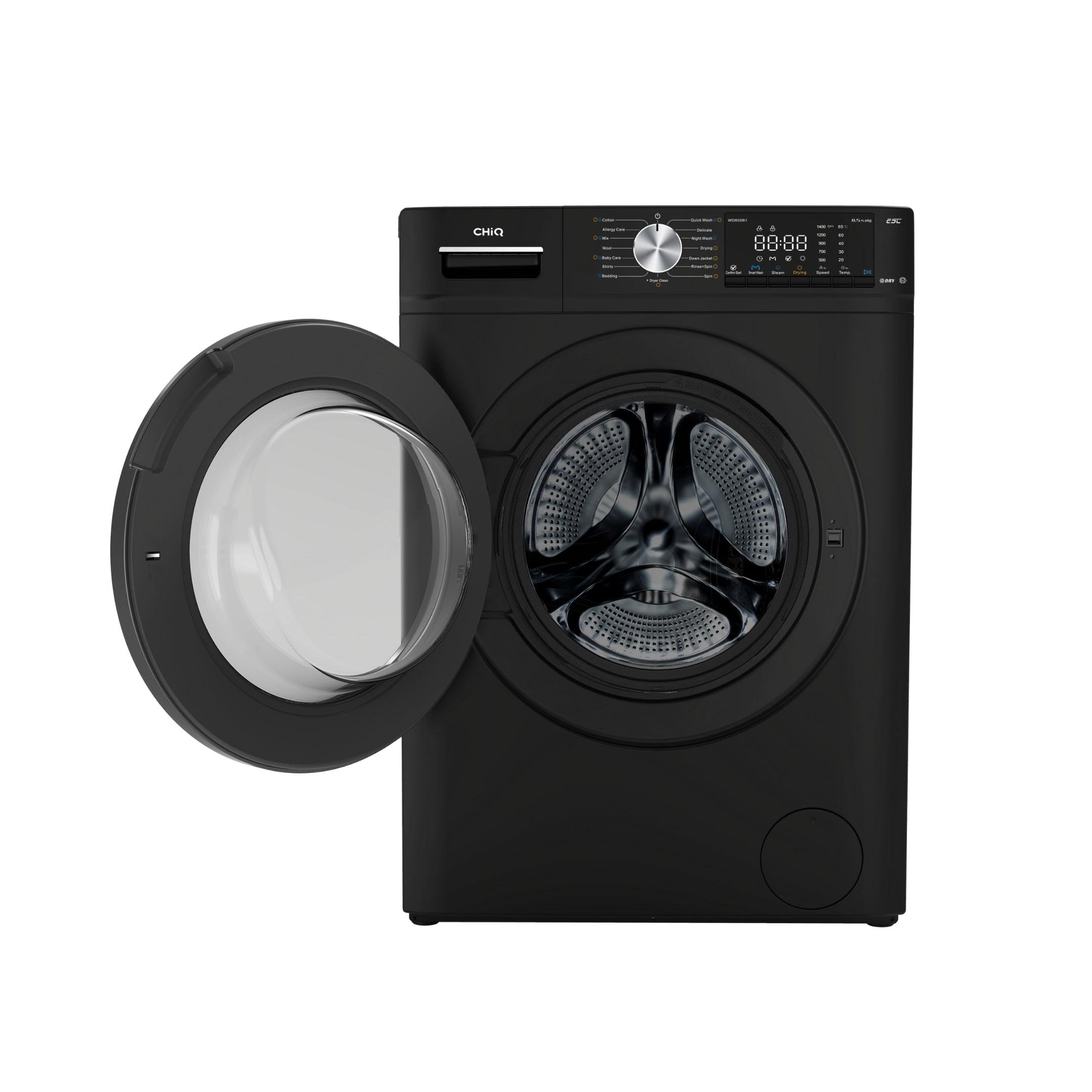 CHiQ 8.5Kg Front Load Washer & Dryer Combo Black