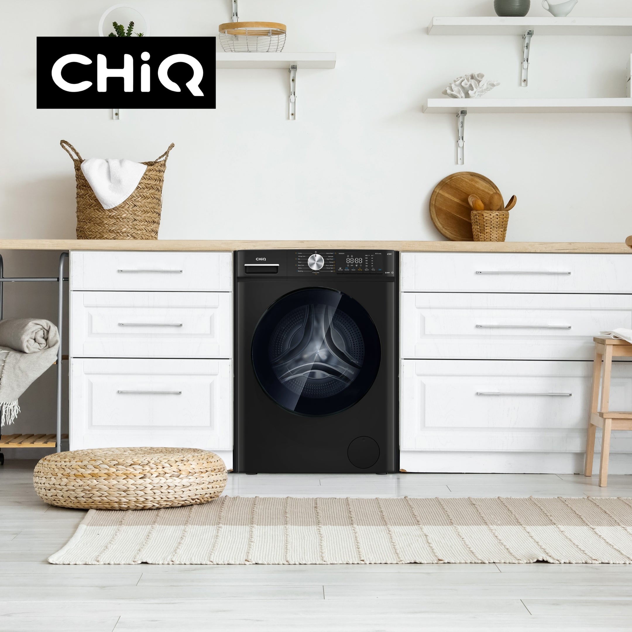 CHiQ 8.5Kg Front Load Washer & Dryer Combo Black