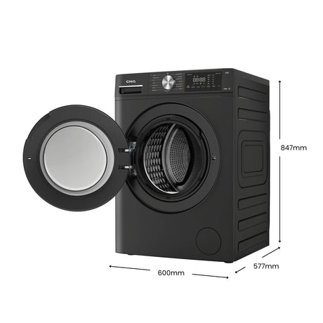 CHiQ 8.5Kg Front Load Washer & Dryer Combo Gun Metal