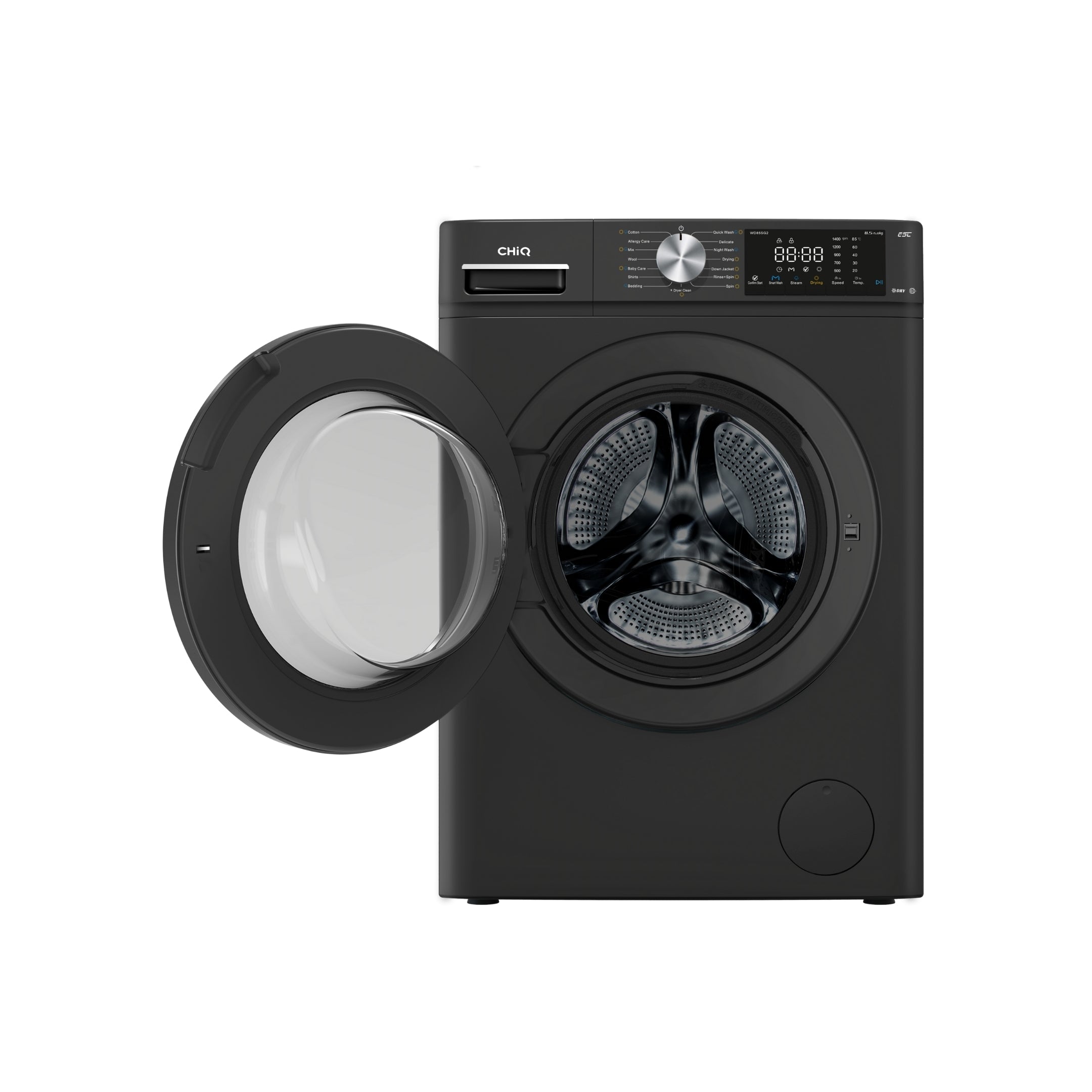 CHiQ 8.5Kg Front Load Washer & Dryer Combo Gun Metal