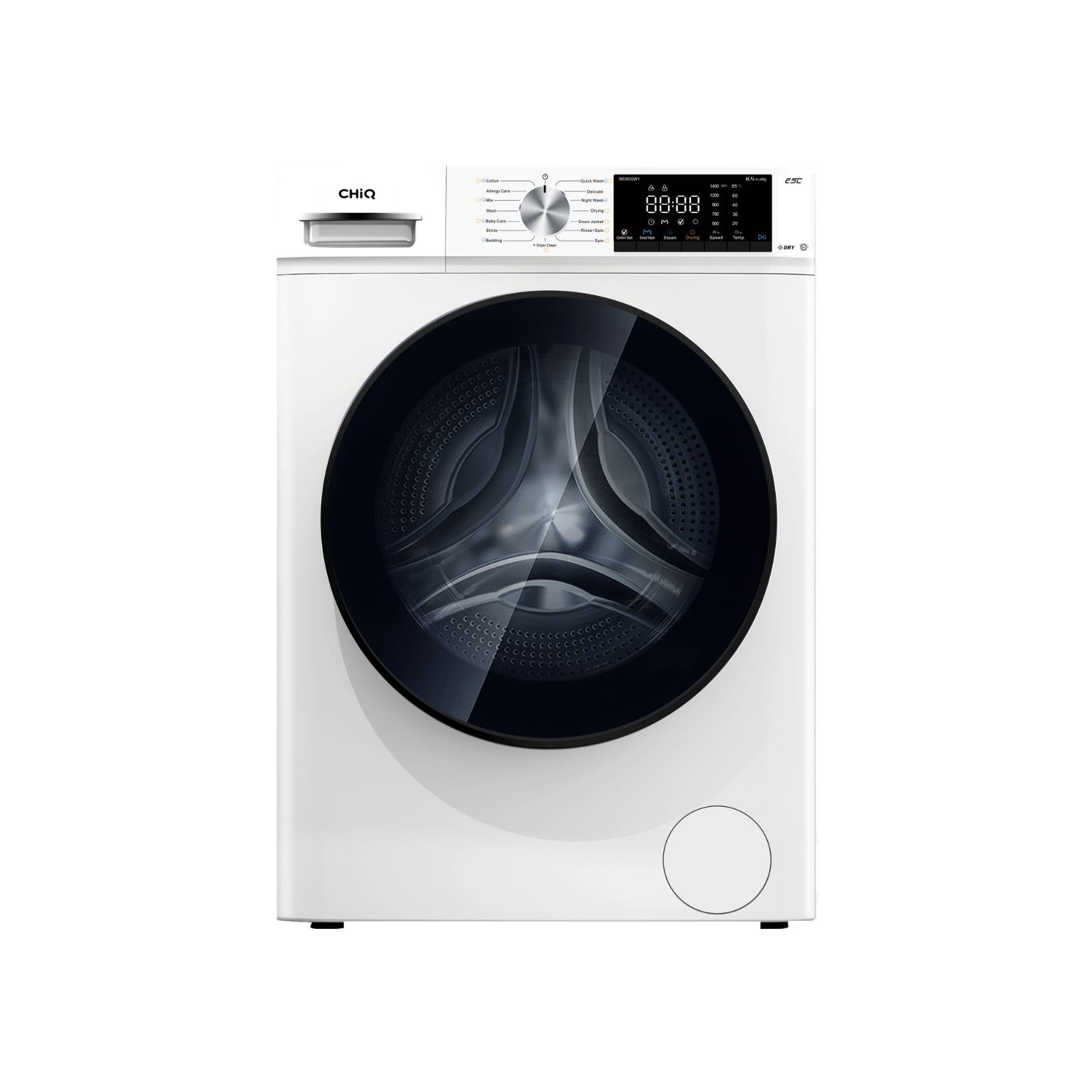 CHiQ 8.5Kg Front Load Washer & Dryer Combo White