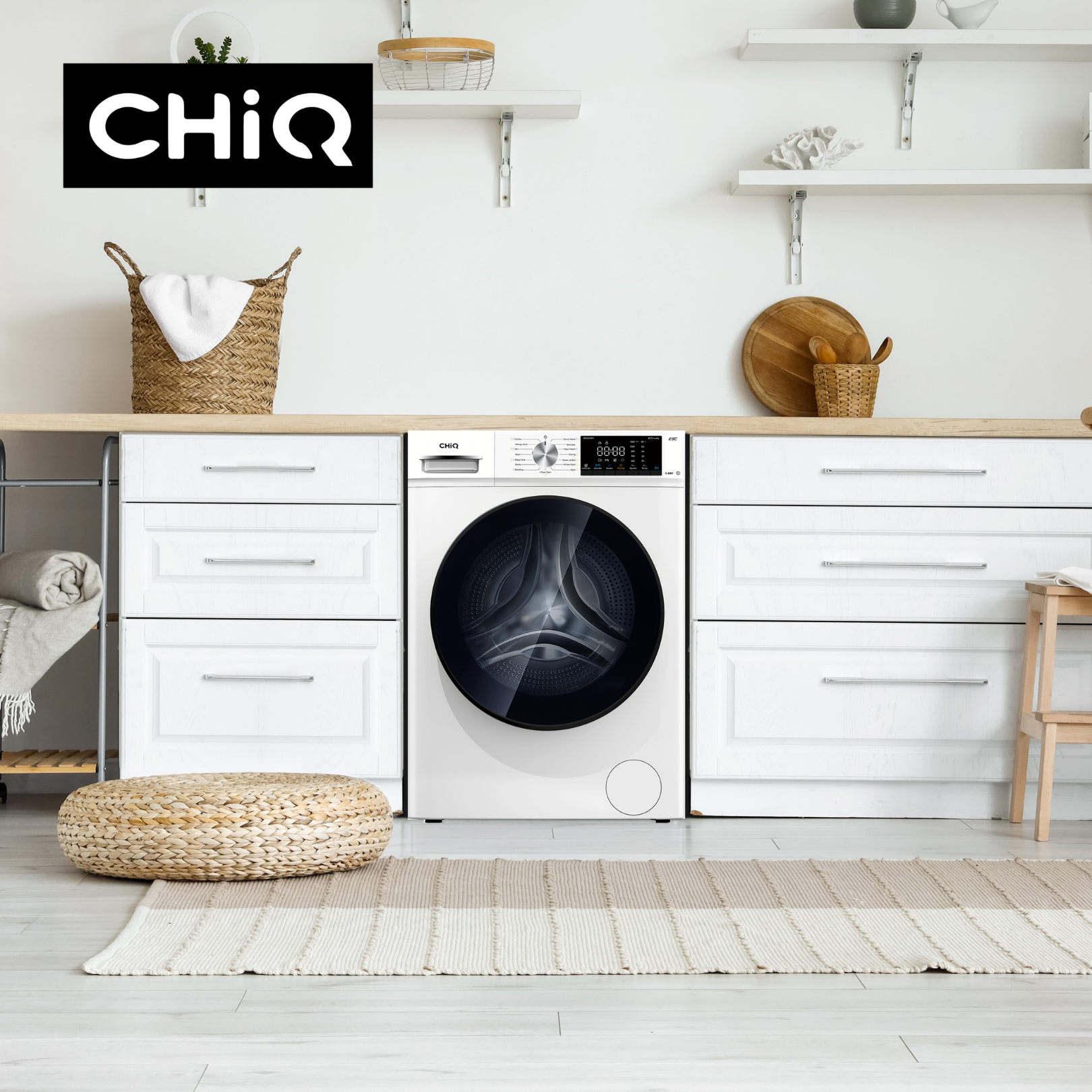 CHiQ 8.5Kg Front Load Washer & Dryer Combo White