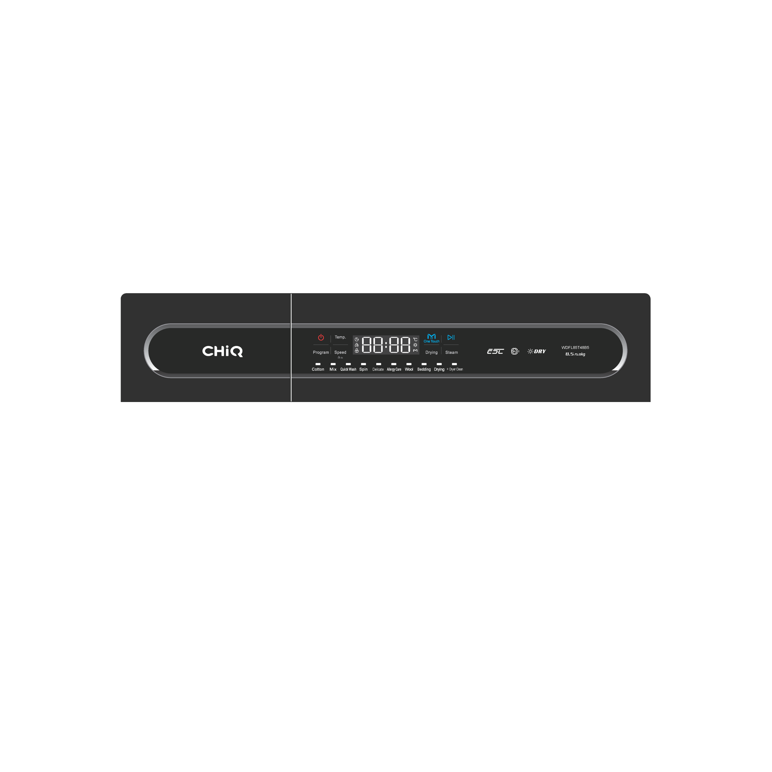 CHiQ 8.5Kg Washer & Dryer Combo Black