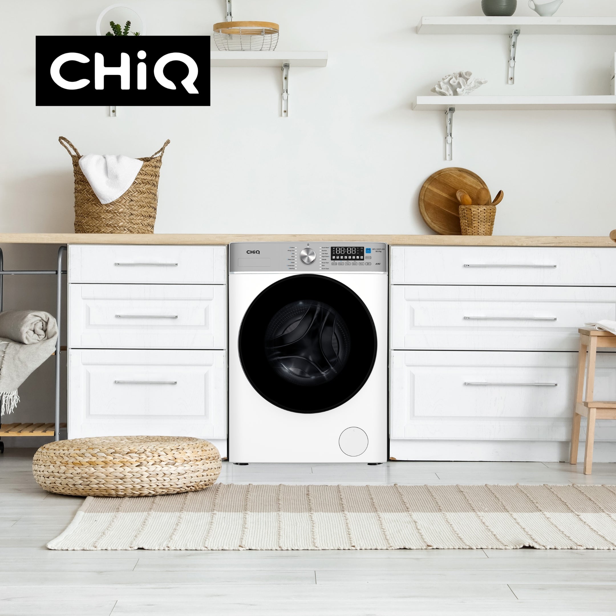 CHiQ 10Kg Front Load Washer White