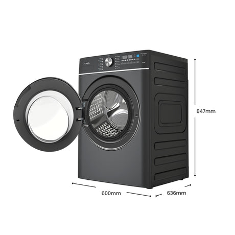 CHiQ 10Kg Front Load Washer Gun Metal