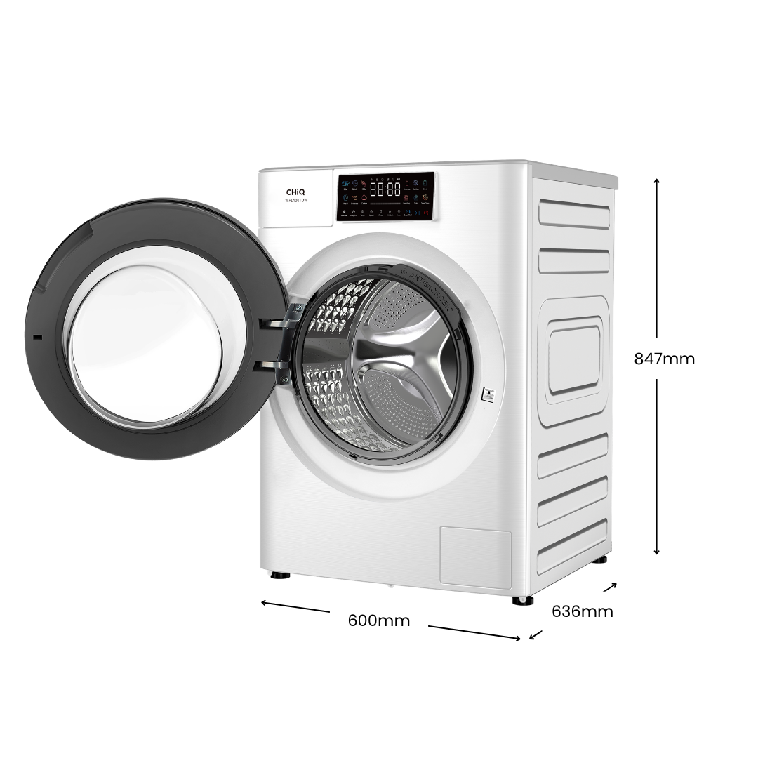 CHiQ 10Kg Front Load Washer with Touchscreen White