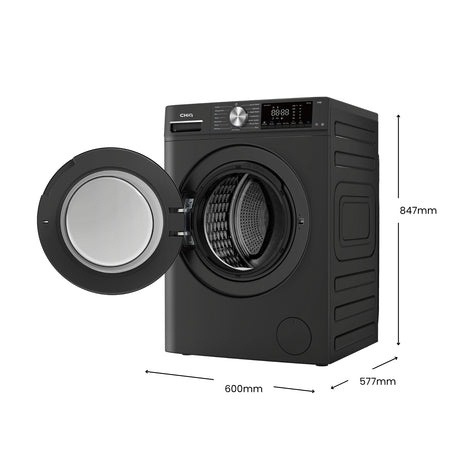 CHiQ 8.5Kg Front Load Washer Gun Metal