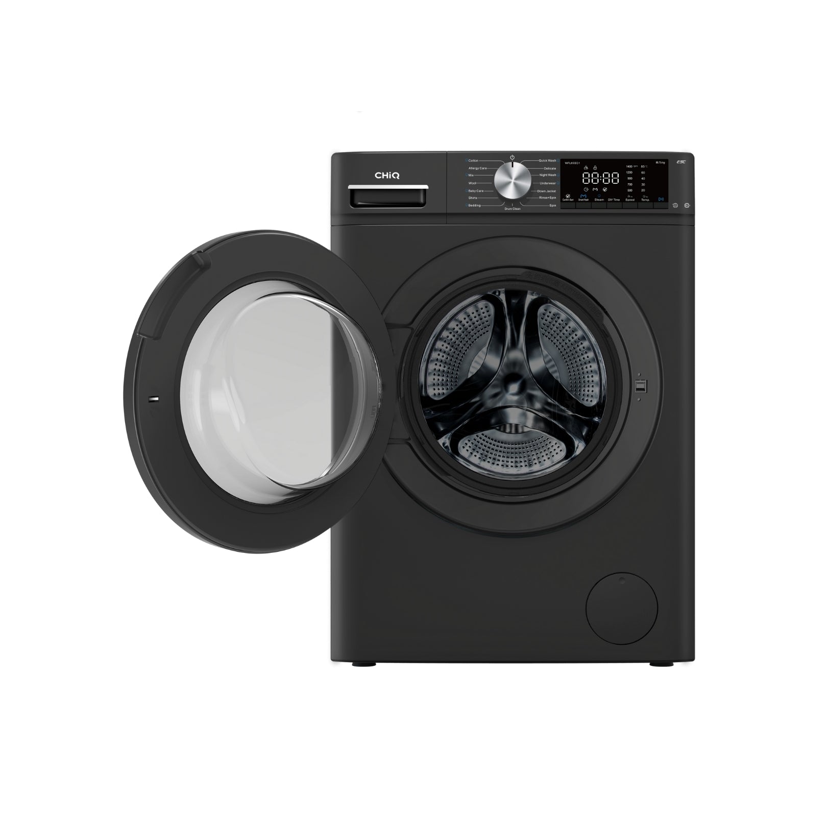 CHiQ 8.5Kg Front Load Washer Gun Metal