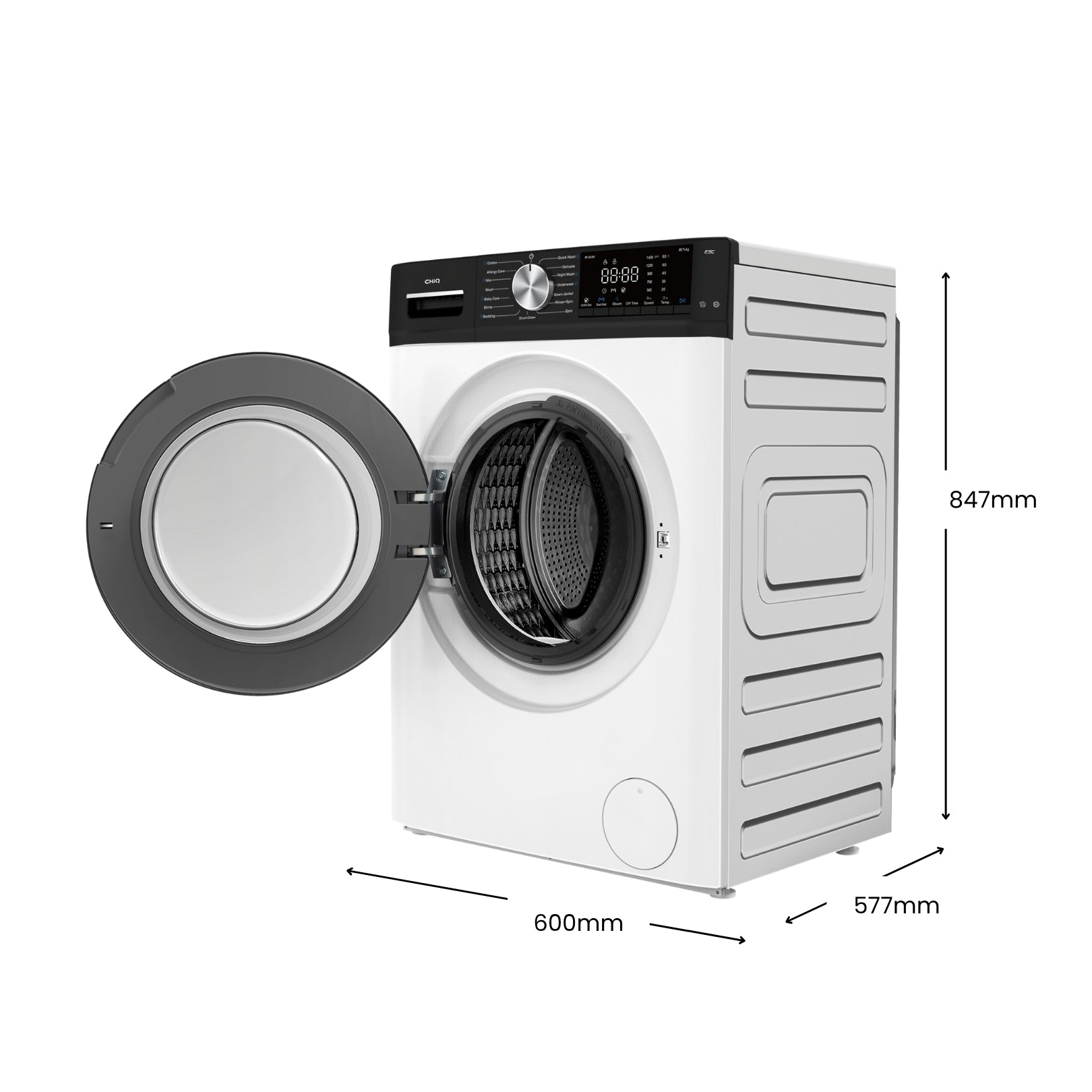 CHiQ 8.5Kg Front Load Washer White
