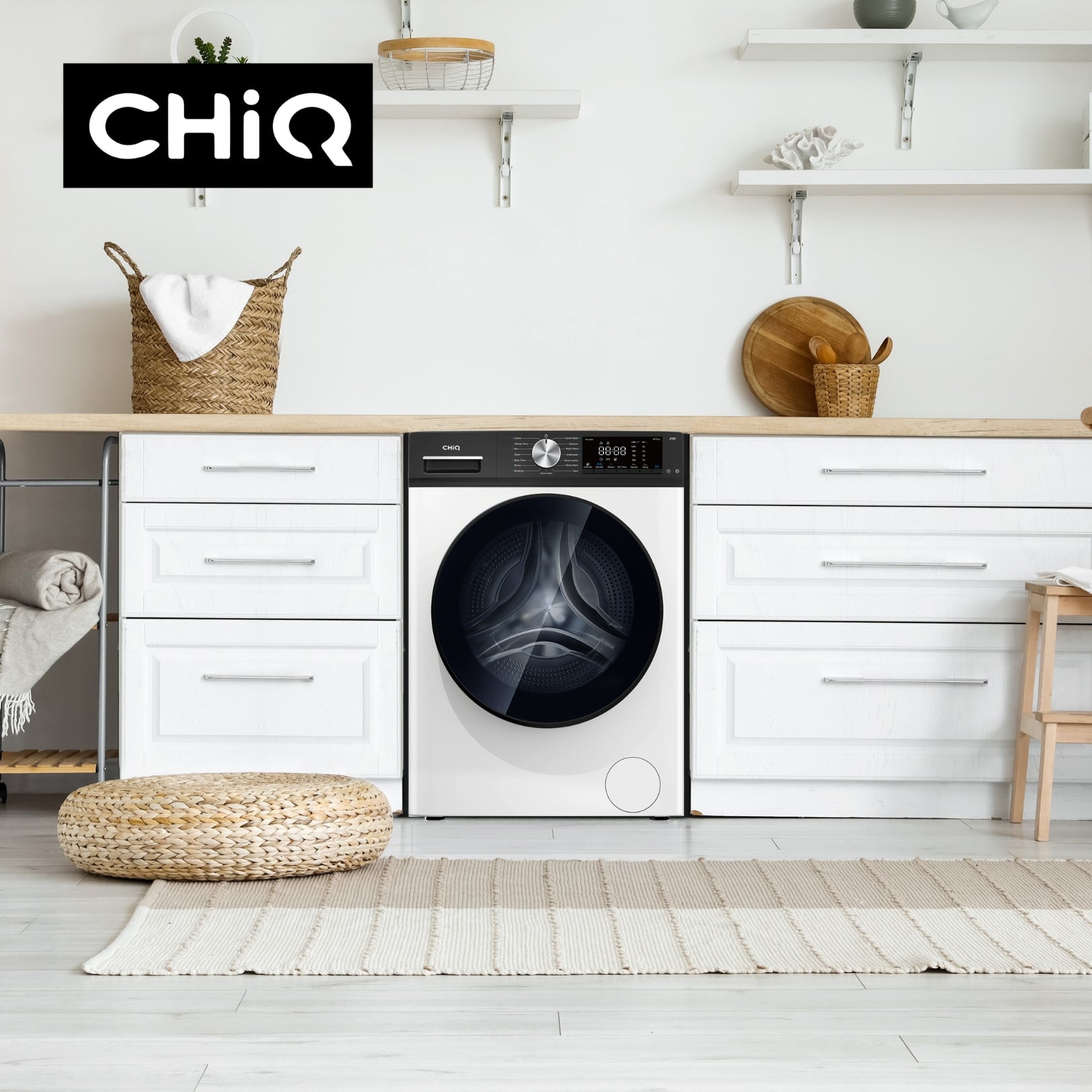 CHiQ 8.5Kg Front Load Washer White