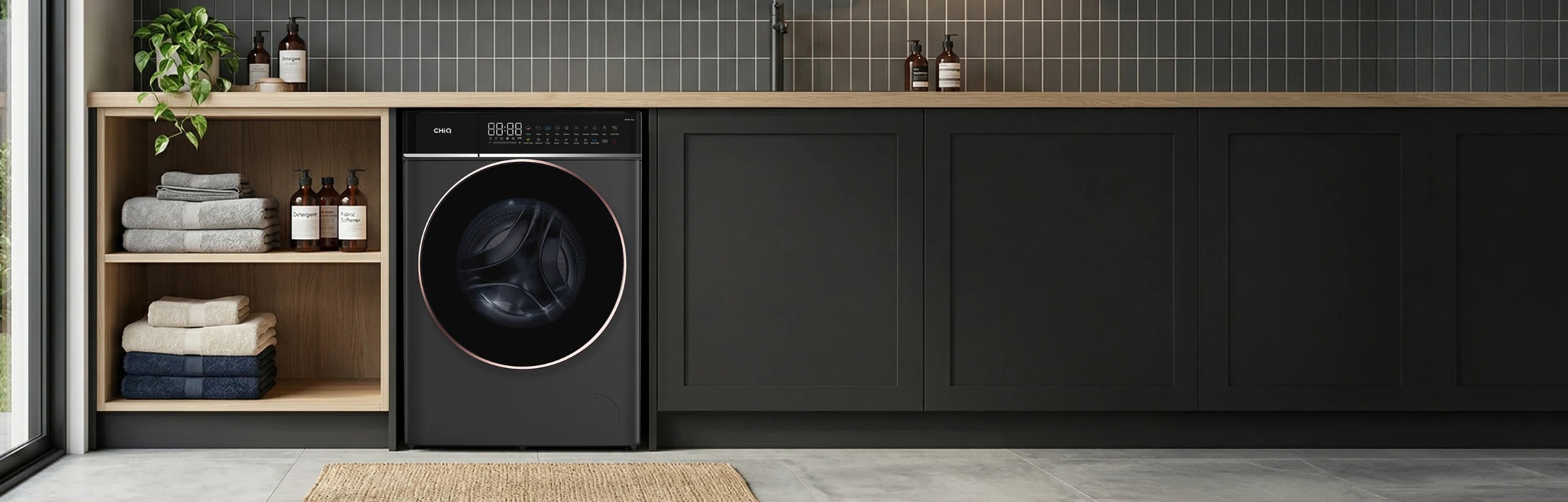 CHiQ 10 kilogram washer dryer combo in gun metal