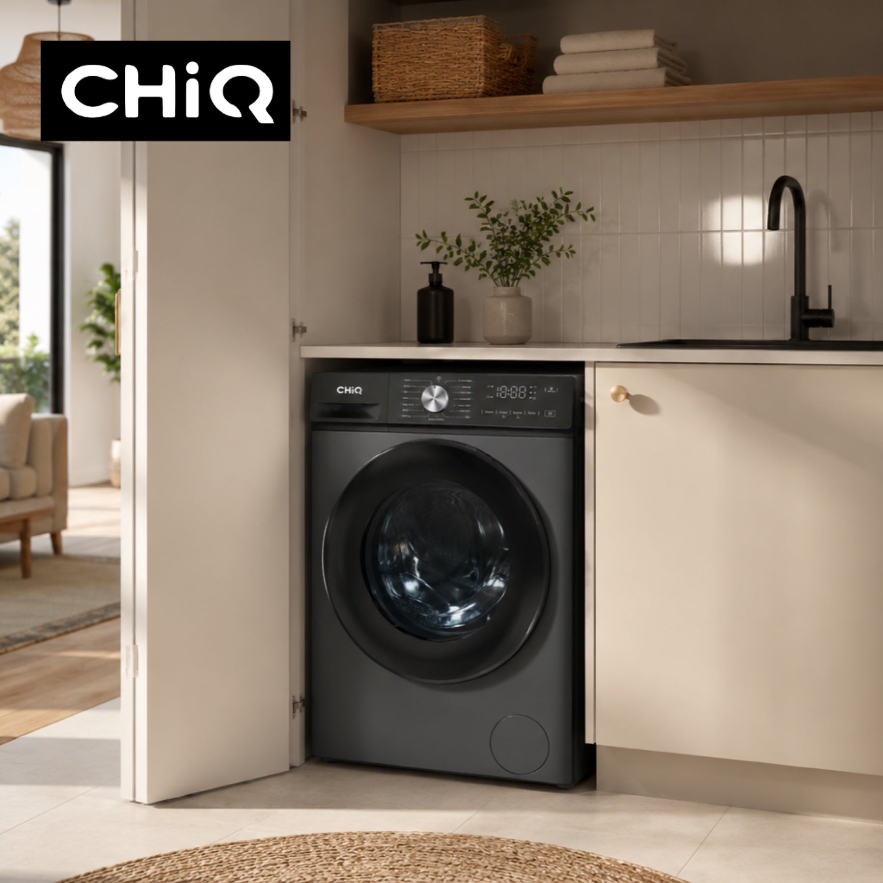 CHiQ 6kg Front Load Washer Gunmetal