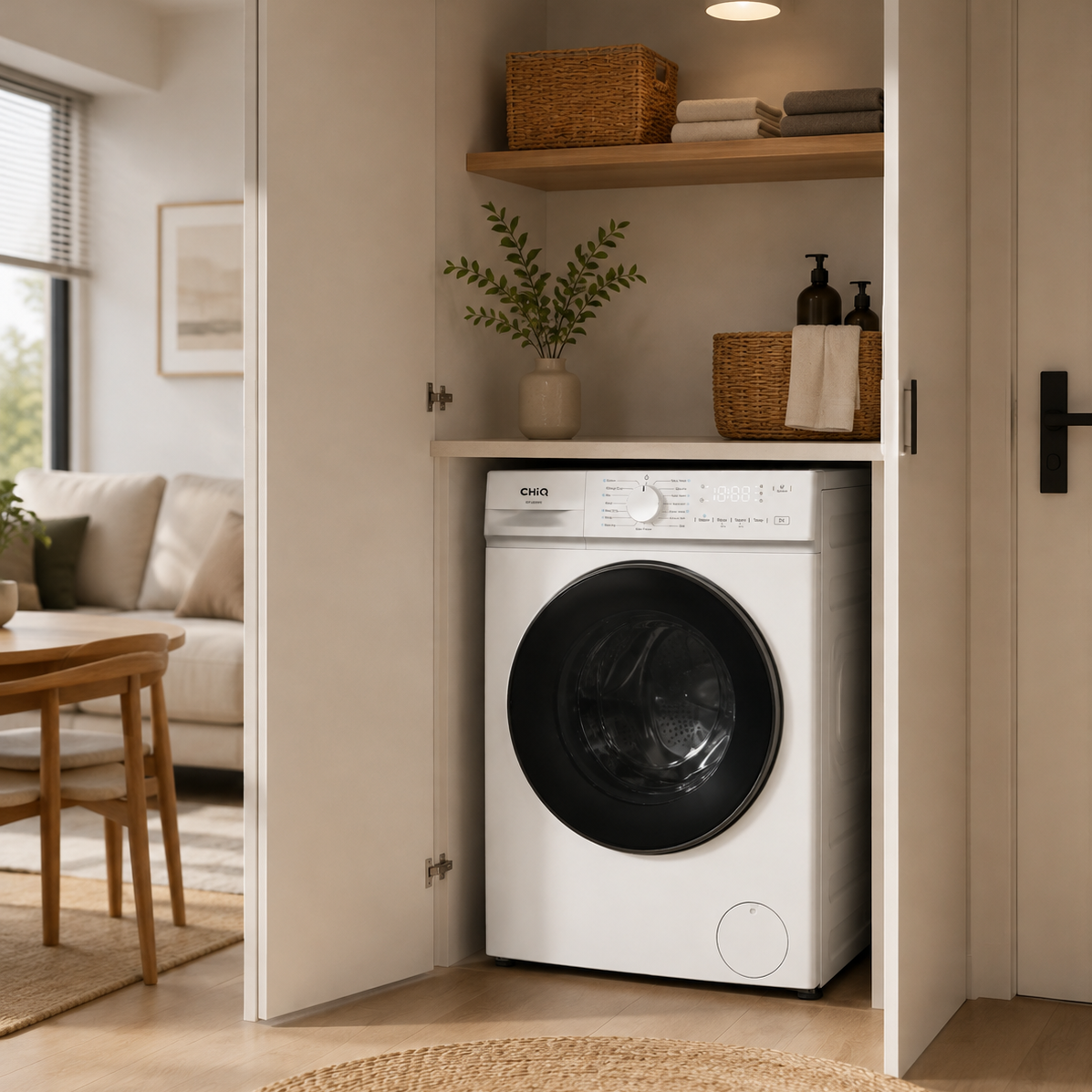 WFL60SW1 white washer in laundry setting
