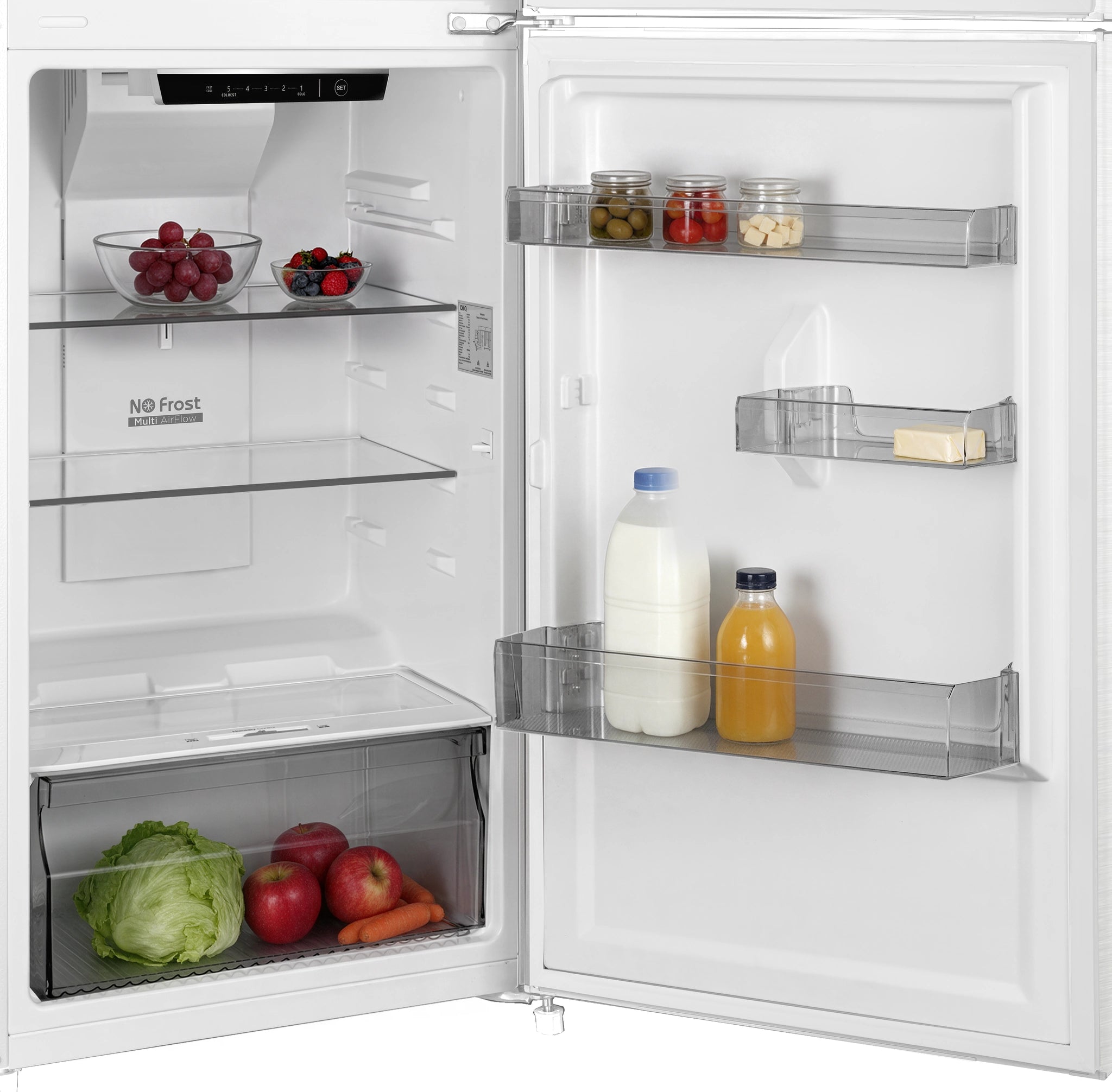 CTM202NW5E fridge storage with unbranded groceries
